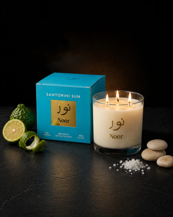 Santorini sun candle UAE