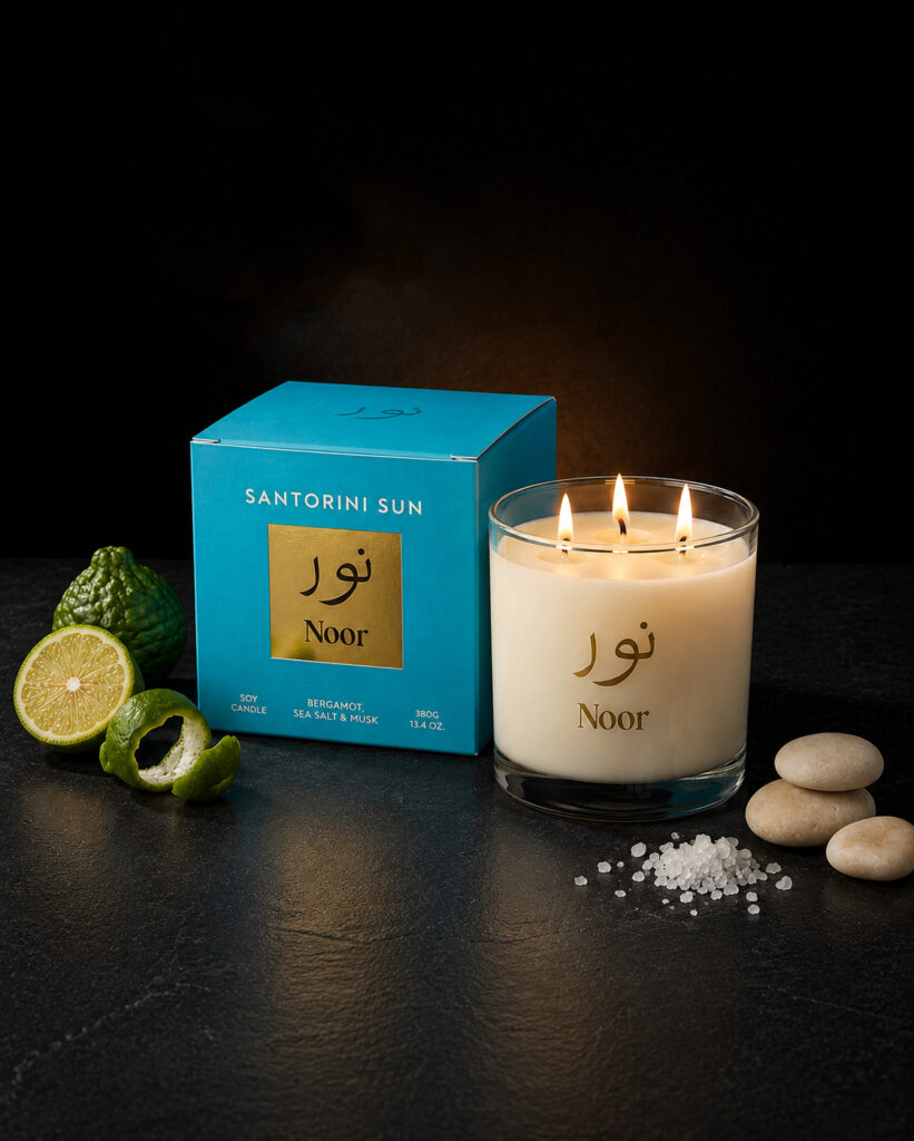Santorini sun candle UAE