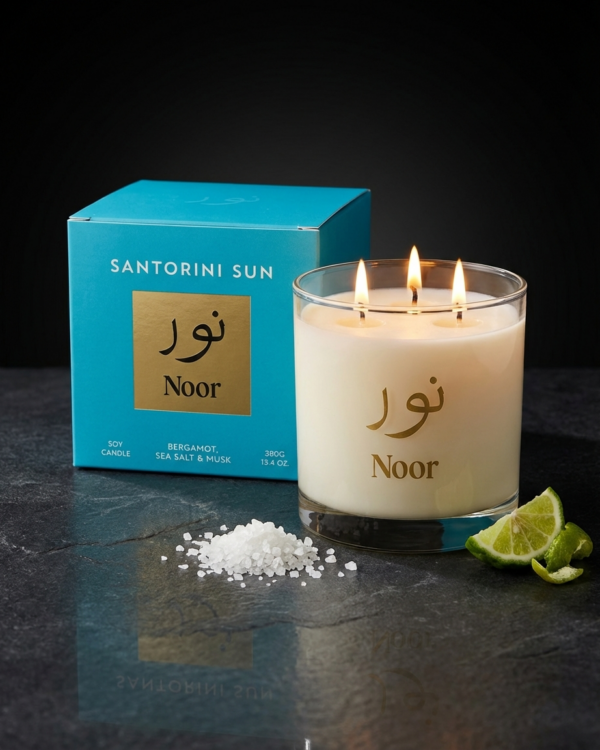 Santorini sun candle UAE