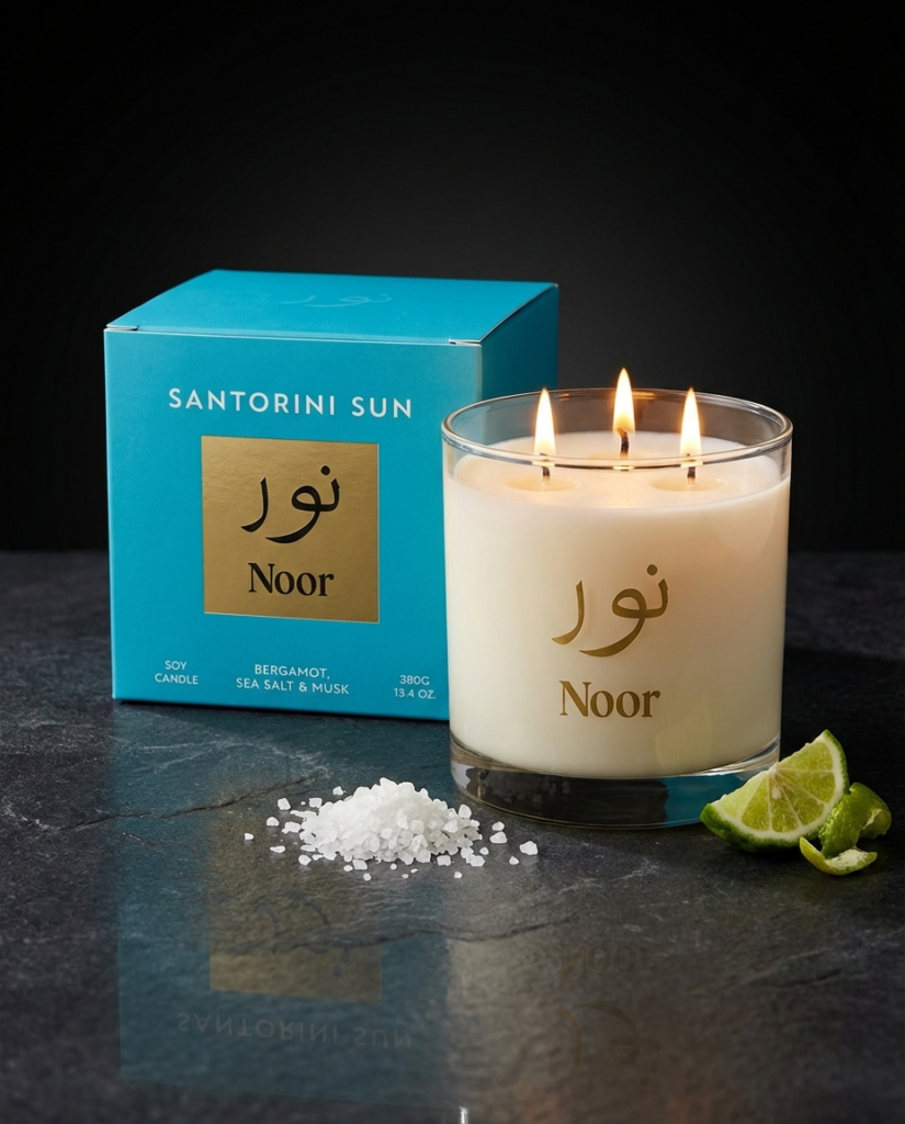 Santorini sun candle UAE